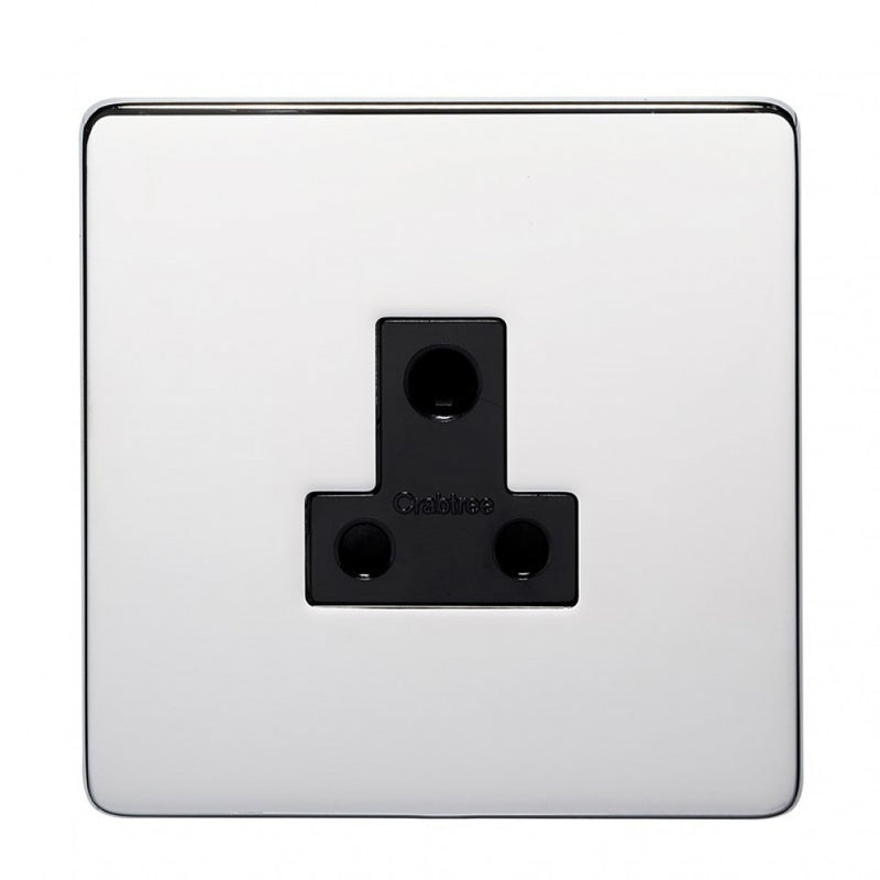 Crabtree Platinum 7340-HPC 5A Socket Highly Polished Chrome