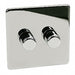 Crabtree Platinum 7400-D2-HPC 2 Gang Dimmer Highly Polished Chrome - SND Electrical Ltd