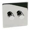 Crabtree Platinum 7400-D2-HPC 2 Gang Dimmer Highly Polished Chrome - SND Electrical Ltd