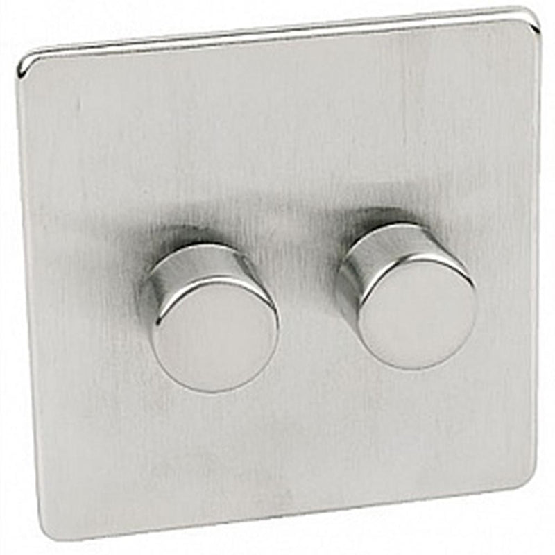 Crabtree Platinum 7400-D2-SC 3 Gang Dimmer Satin Chrome - SND Electrical Ltd