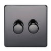 Crabtree Platinum 7250-D2-BKN 2 Gang Dimmer Black Nickel