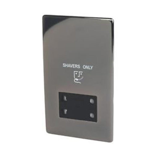 Crabtree Platinum 7411-BKN Shaver Socket Black Nickel - SND Electrical Ltd