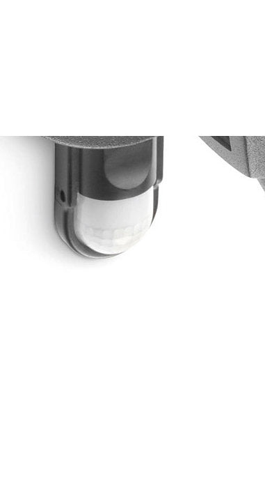 Philips Creek 1x60W 230V Up Outdoor Wall Lantern Black with PIR Sensor