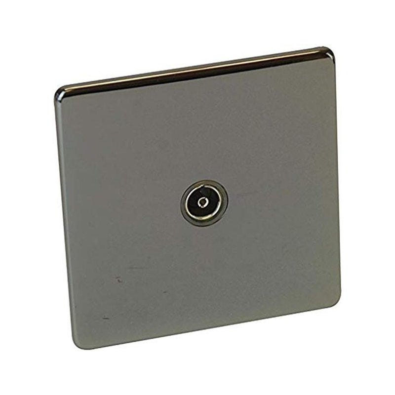 Crabtree Platinum 7765-BKN Tv Socket Black Nickel - SND Electrical Ltd