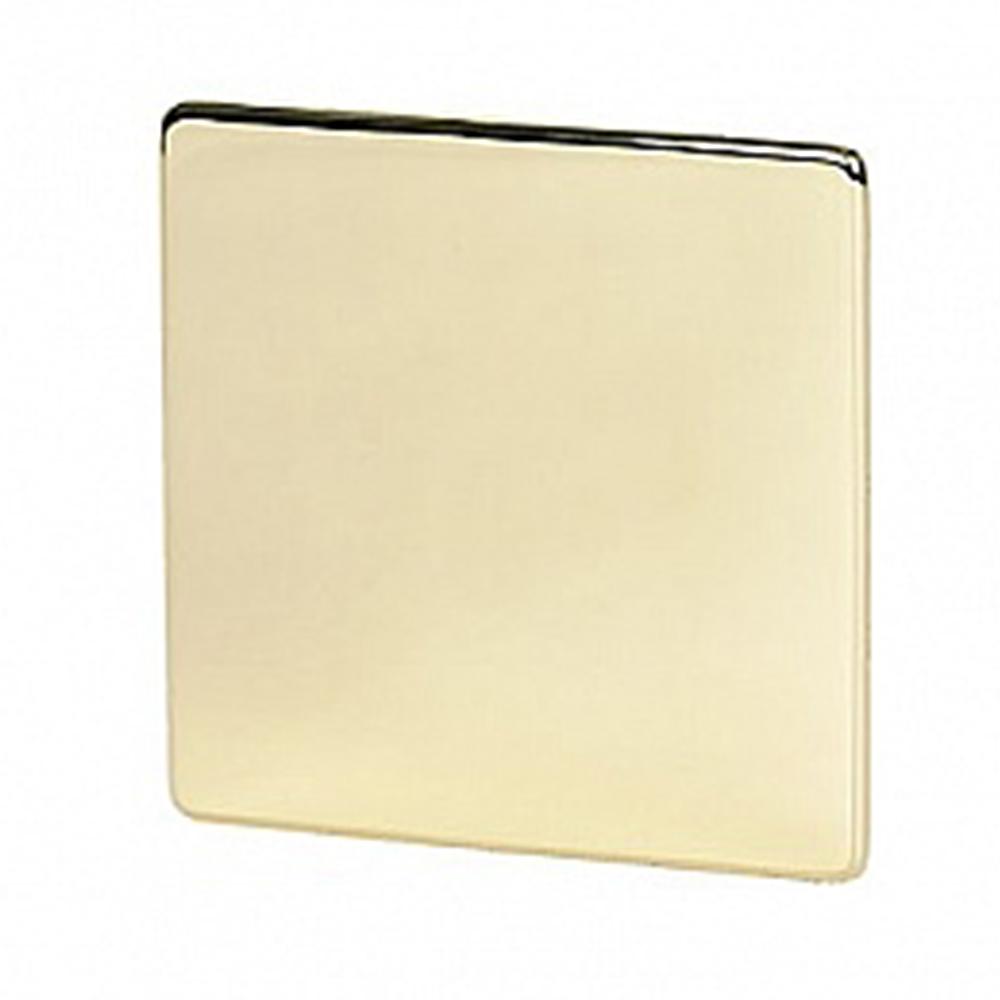Crabtree Platinum 7775-PB 1 Gang Blank Plate Brass