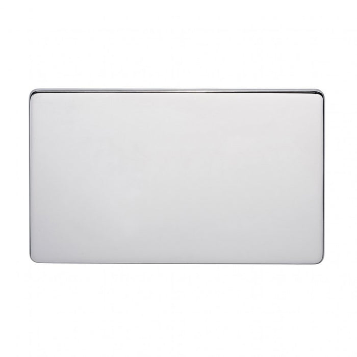 Crabtree Platinum 7777-HPC 2 Gang Blank Plate Highly Polished Chrome