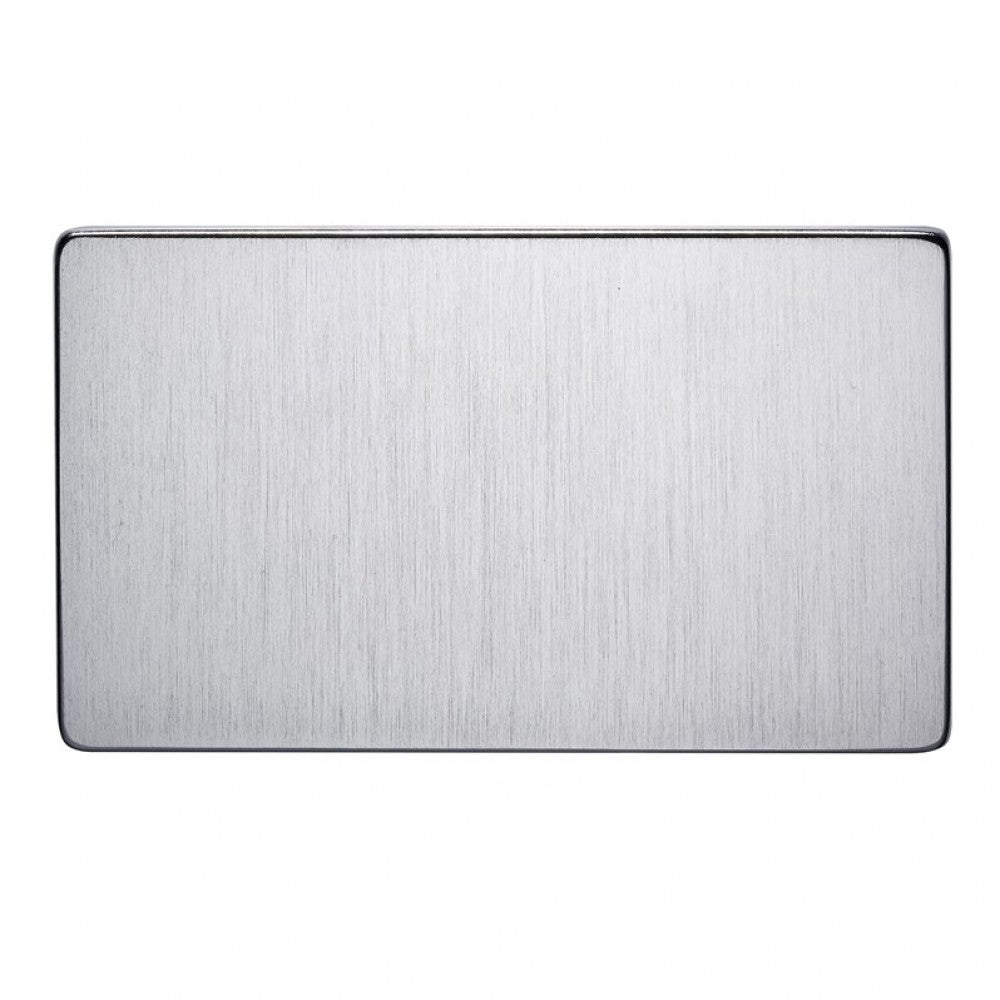 Crabtree Platinum 7777-SC 2 Gang Blank Plate Satin Chrome