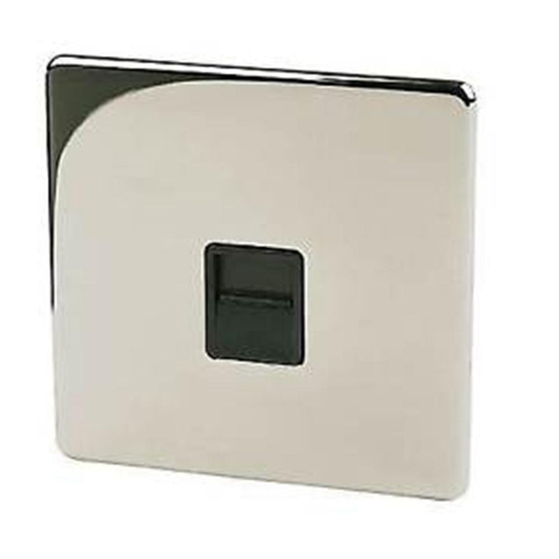 Crabtree Platinum 7783-BKN Telephone Socket Slave Black Nickel - SND Electrical Ltd