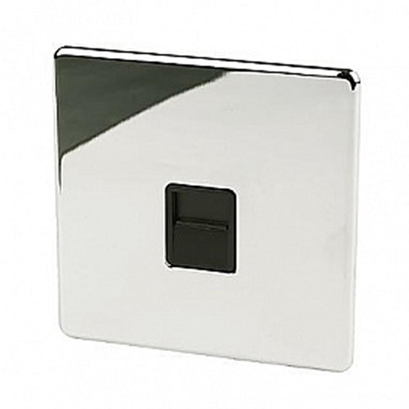 Crabtree Platinum 7783-HPC Telephone Socket Slave Highly Polished Chrome - SND Electrical Ltd