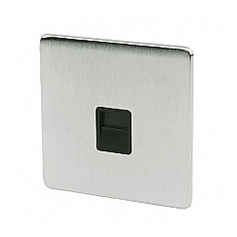 Crabtree Platinum 7783-SC Telephone Socket Slave Satin Chrome - SND Electrical Ltd