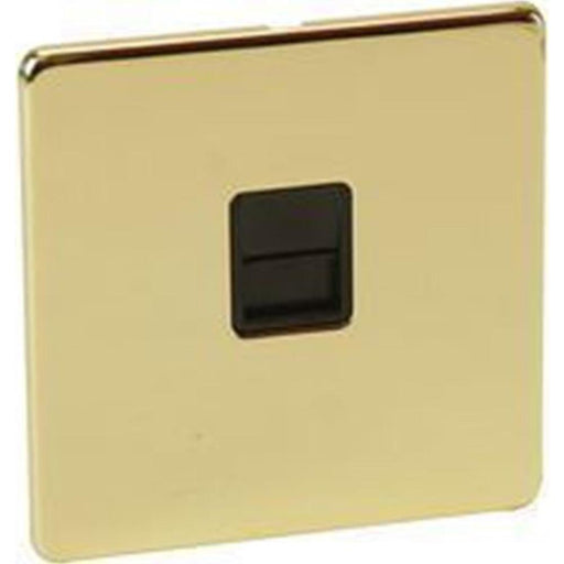 Crabtree Platinum 7784-PB Telephone Socket Master Crabtree Platinum 7784-PB Brass - SND Electrical Ltd