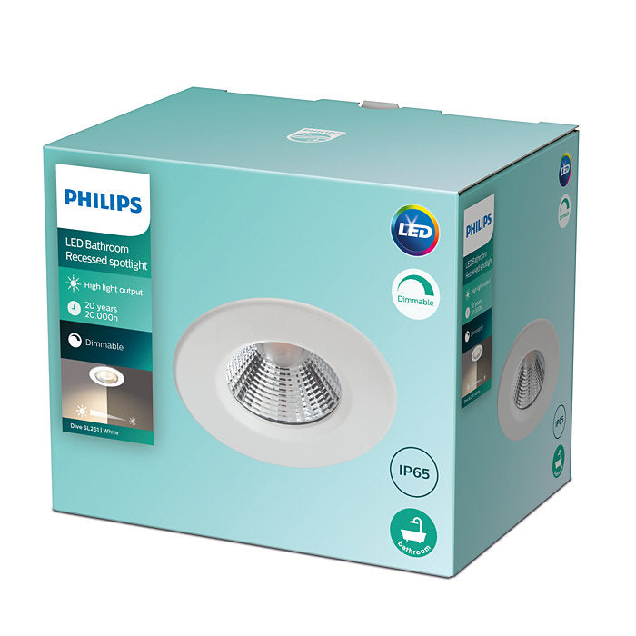 Philips SL261 Dive LED Recessed Spotlight 5.5W 27K White