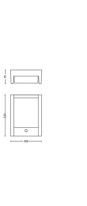 Philips Arbour IR Wall Lantern Antracit 1x6W 230 with PIR