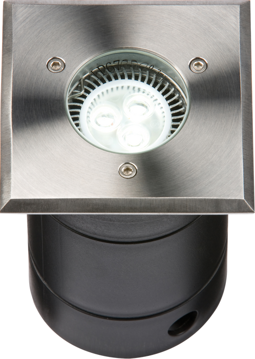 230V IP67 Square Stainless Steel Walkover/Driveover Light