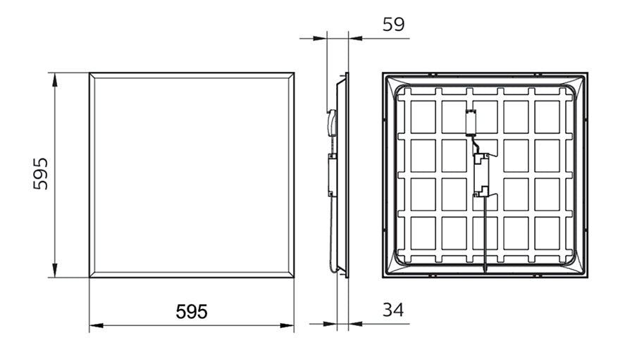 Projectline Panel 60x60cm 3200lm 4000K Natural White Light