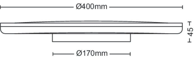 Philips Functional CL570 Ozziet Ceiling Light 22W 40K - White