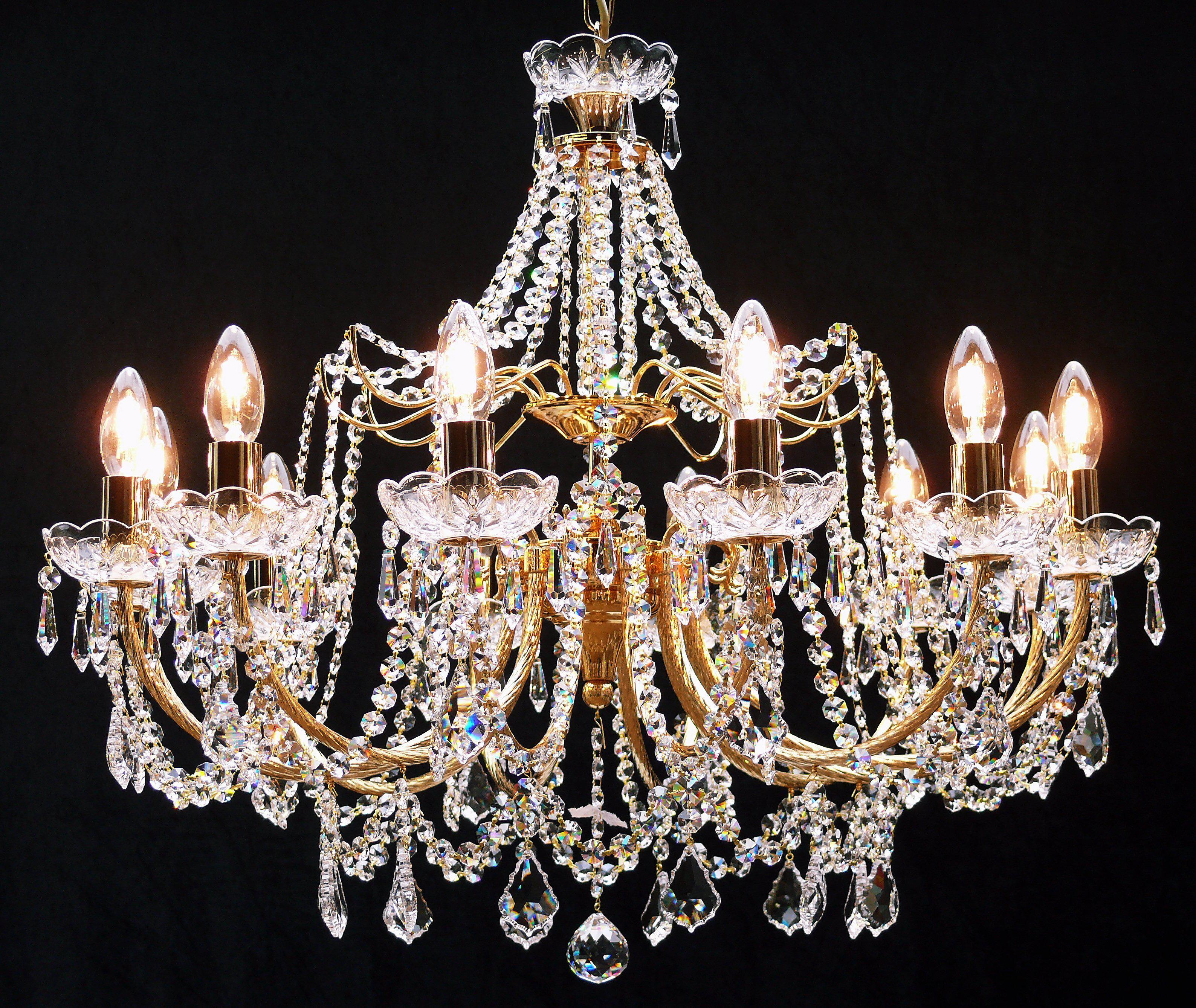 824/12 Andrea 12 Light Multi Arm Light French Gold