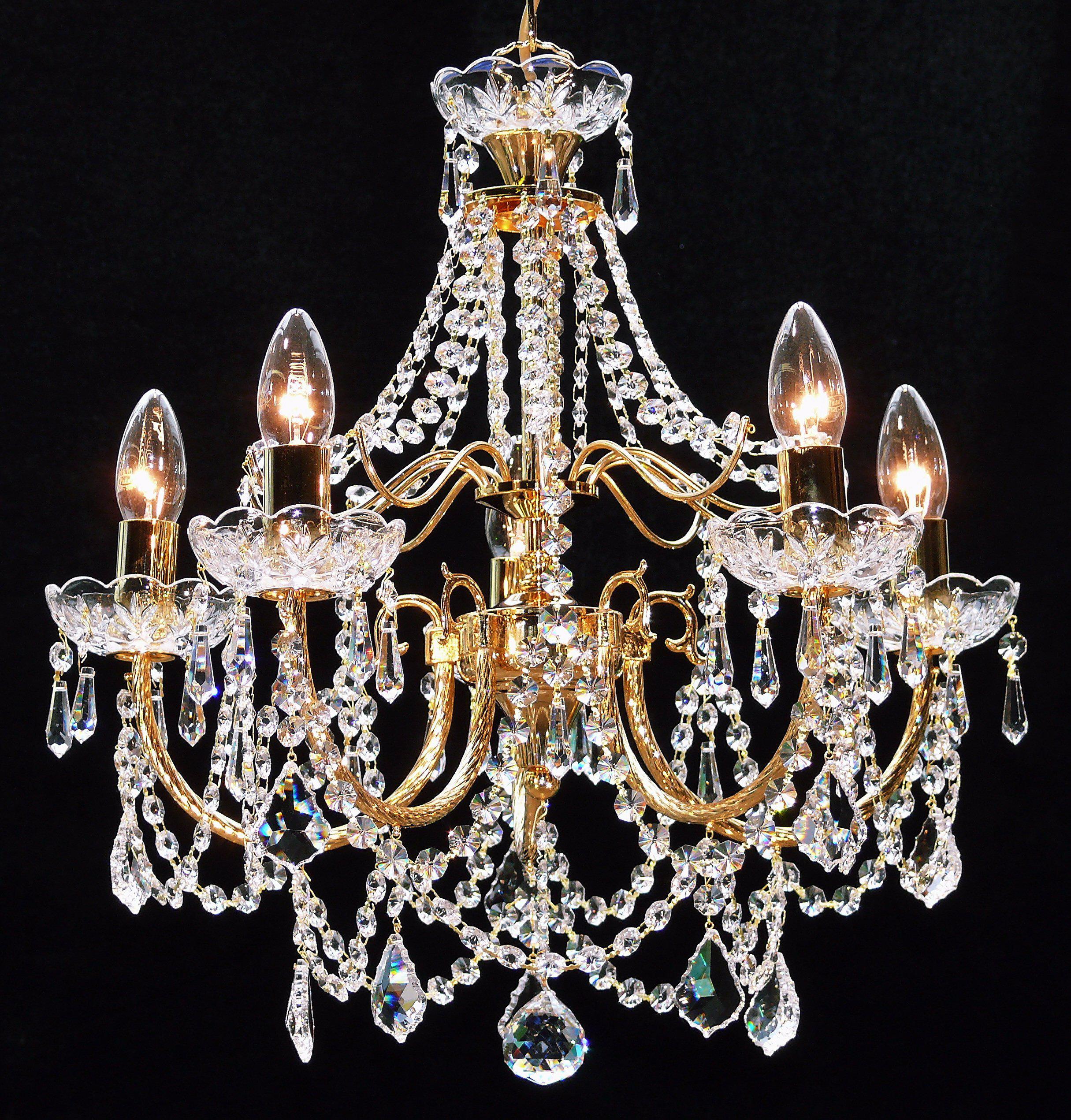 824/5 Andrea 5 Light Multi Arm Light French Gold