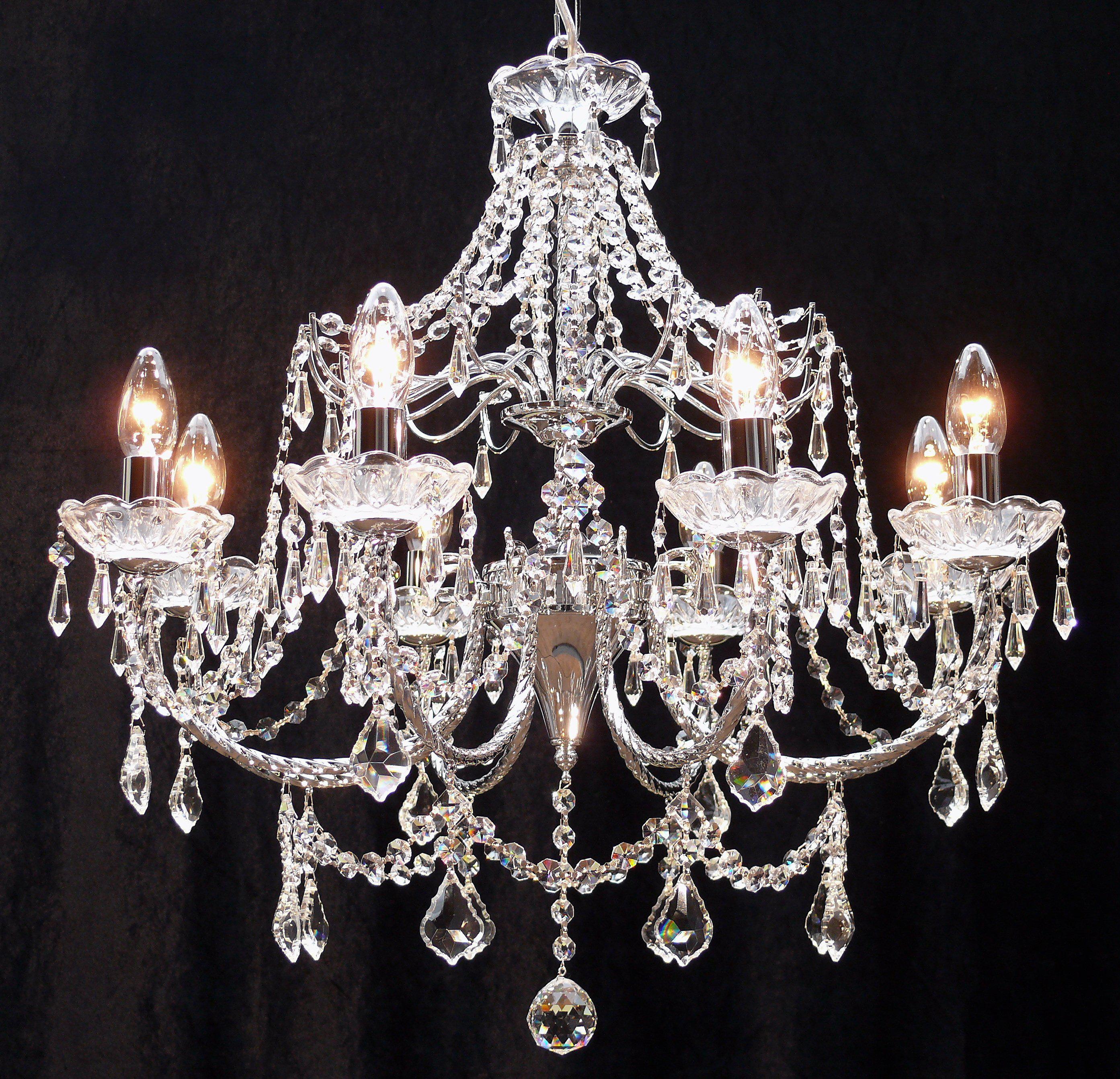 825/8 Andrea 8 Light Multi Arm Light Polished Chrome