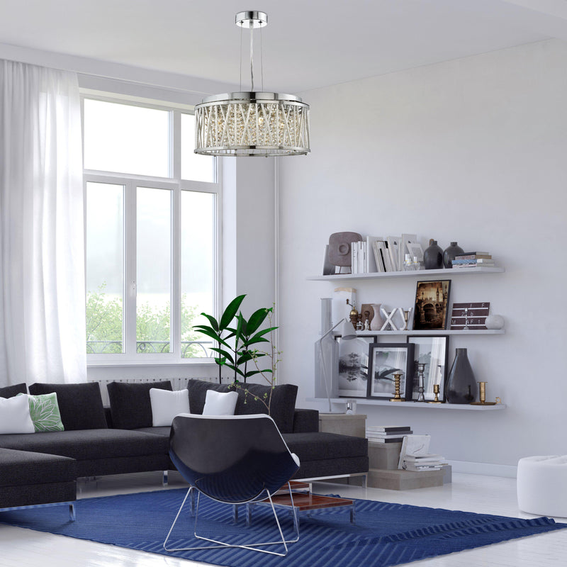 Small Round  4 Light Crystal Chandelier