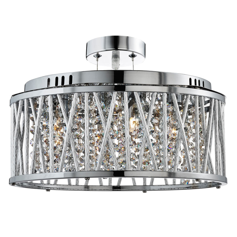Medium Round 6 Light Crystal Chandelier
