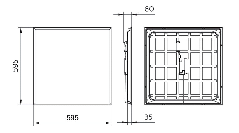 Panel Projectline Projectline LED Panel 60 x 60 3200lm Office Compliant 4000K (Natural W ...