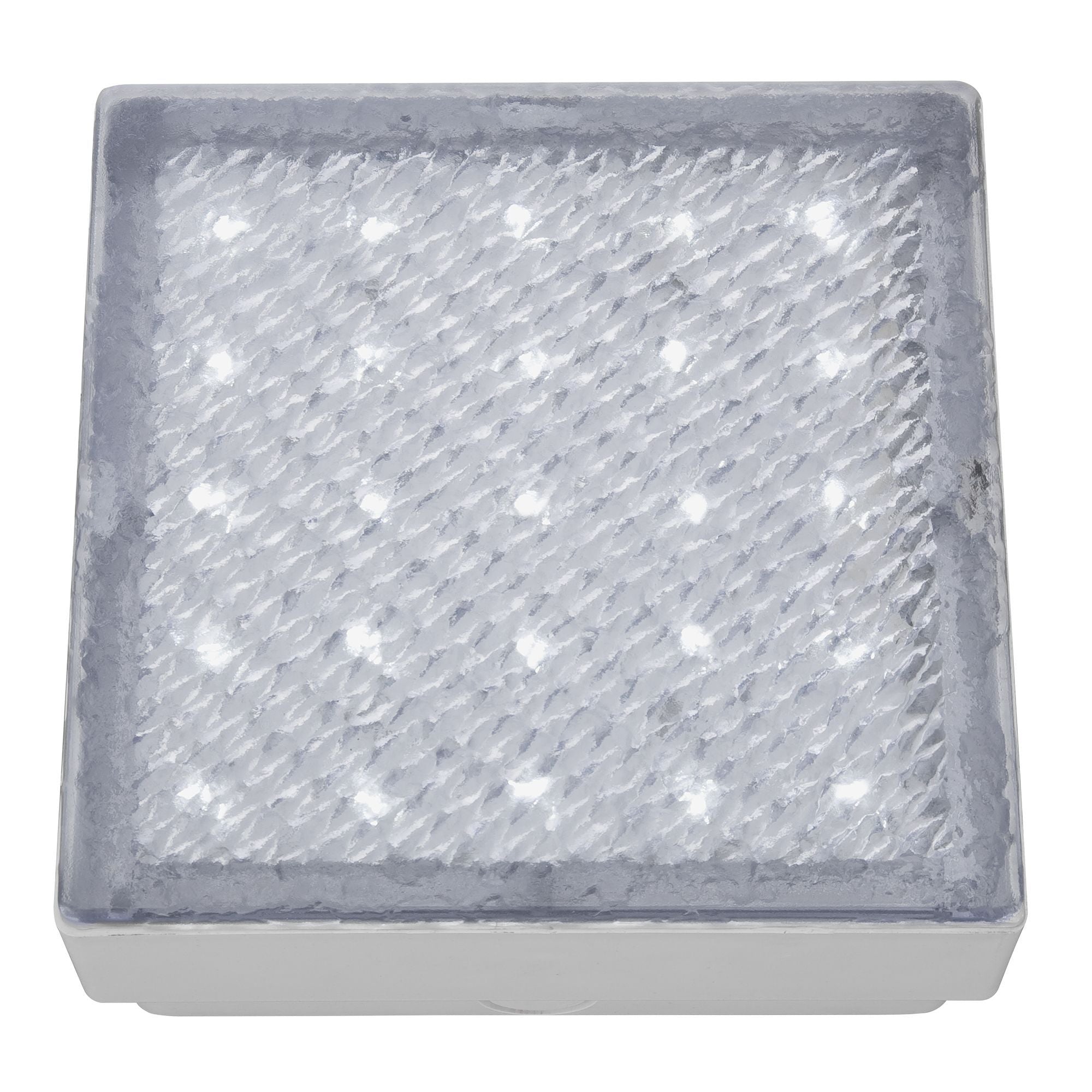 9913WH LED Recessed Walkover Clear 15cm Square