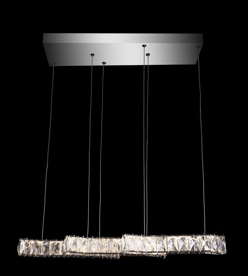 A1018 Khush Lighting Remote Colour Changing LED Triple Bar Pendant Chandelier - SND Electrical Ltd