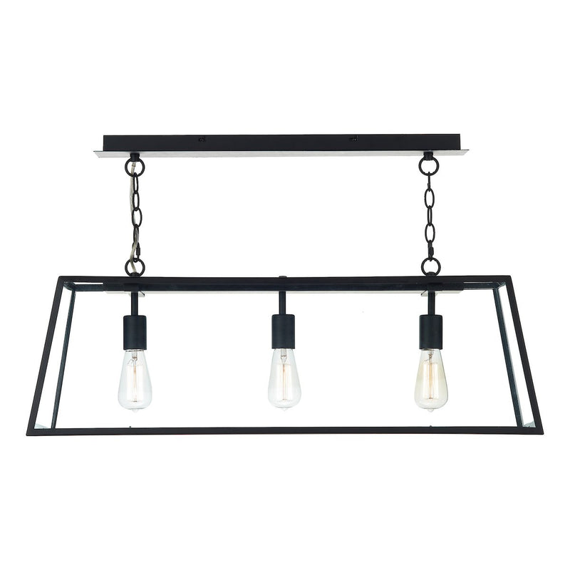 ACA0322 3 Light Suspended Light Black