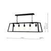 ACA0522 5 Light Suspended Light Black