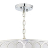ACU0550 5 Light Suspended Light Polished Chrome White