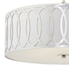 ACU0550 5 Light Suspended Light Polished Chrome White
