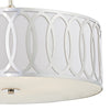 ACU0550 5 Light Suspended Light Polished Chrome White