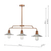 ADE7364 Bar Pendant Brushed Copper