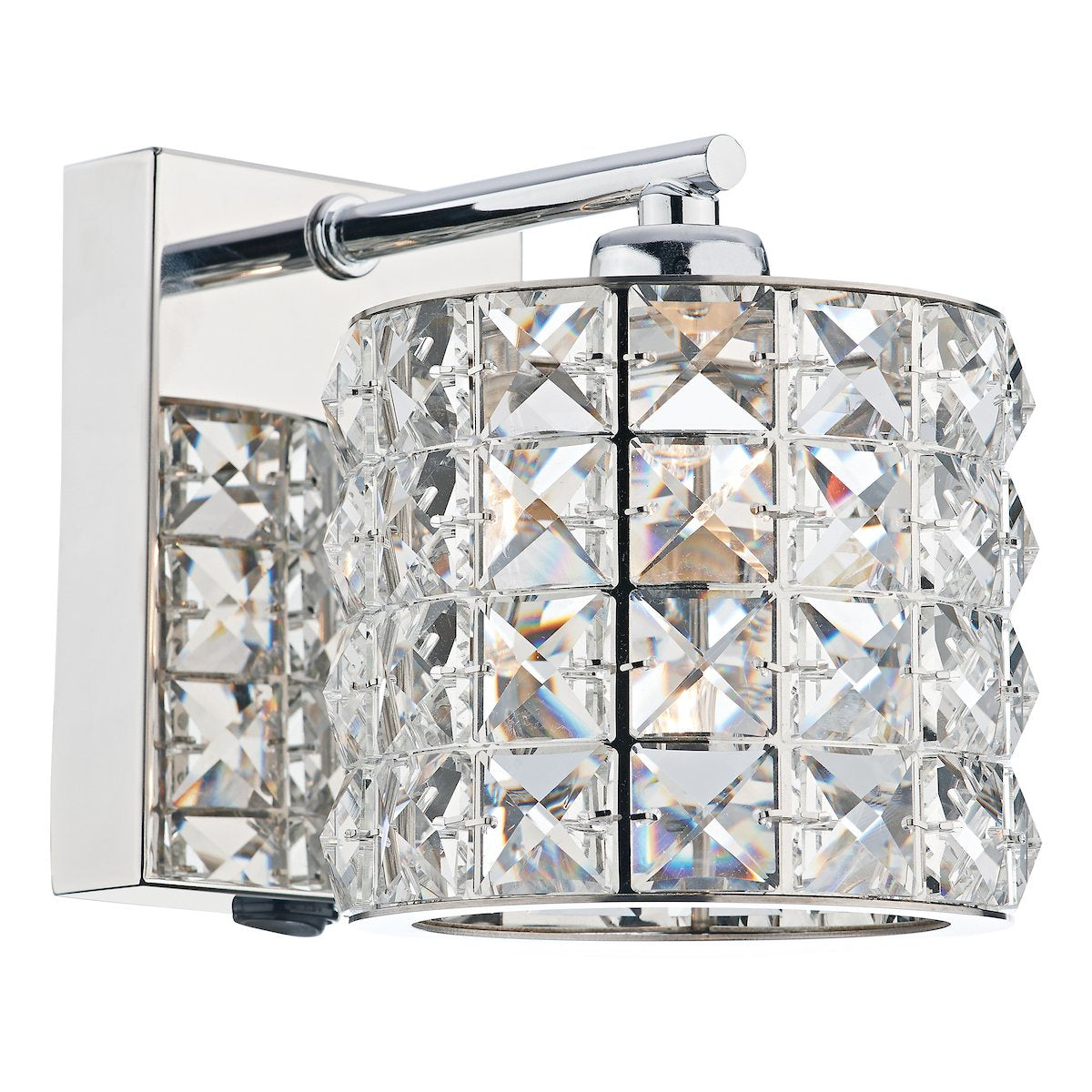 AGN0750 Crystal Wall Light Polished Chrome