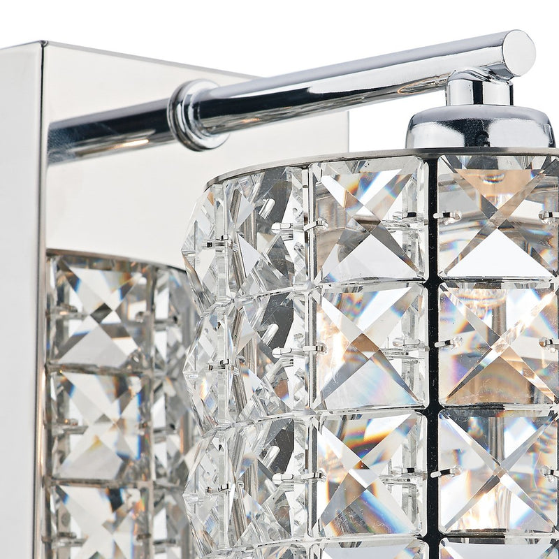 AGN0750 Crystal Wall Light Polished Chrome