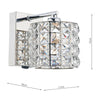 AGN0750 Crystal Wall Light Polished Chrome