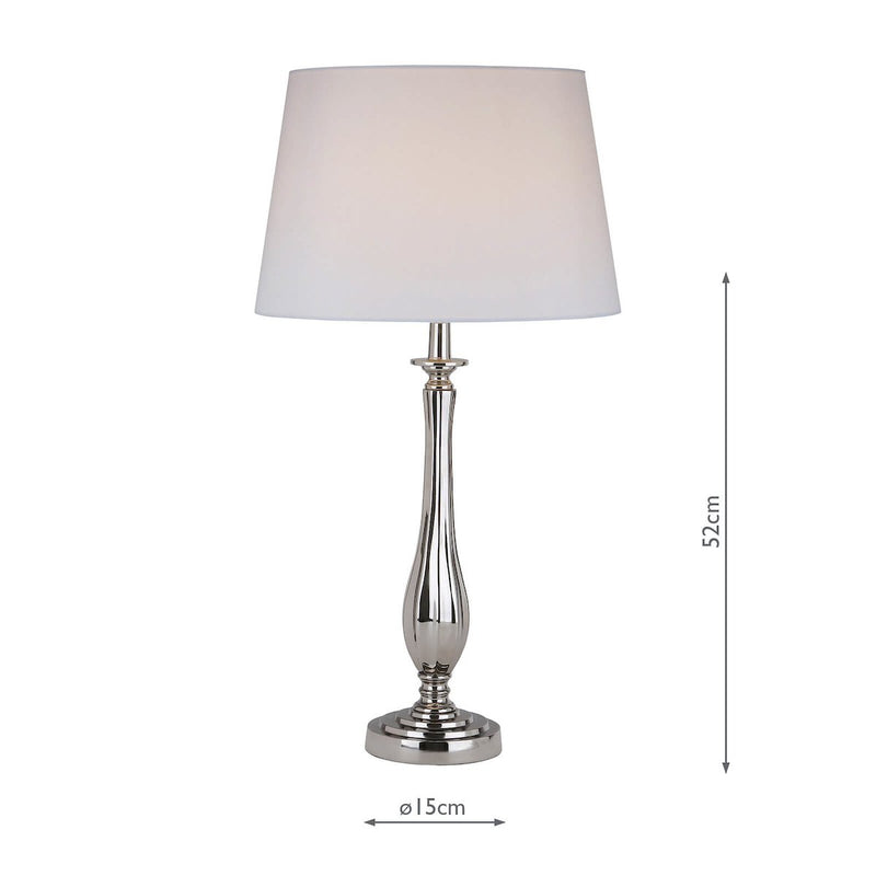 AIT4238 Table Lamp Base Only Polished Nickel