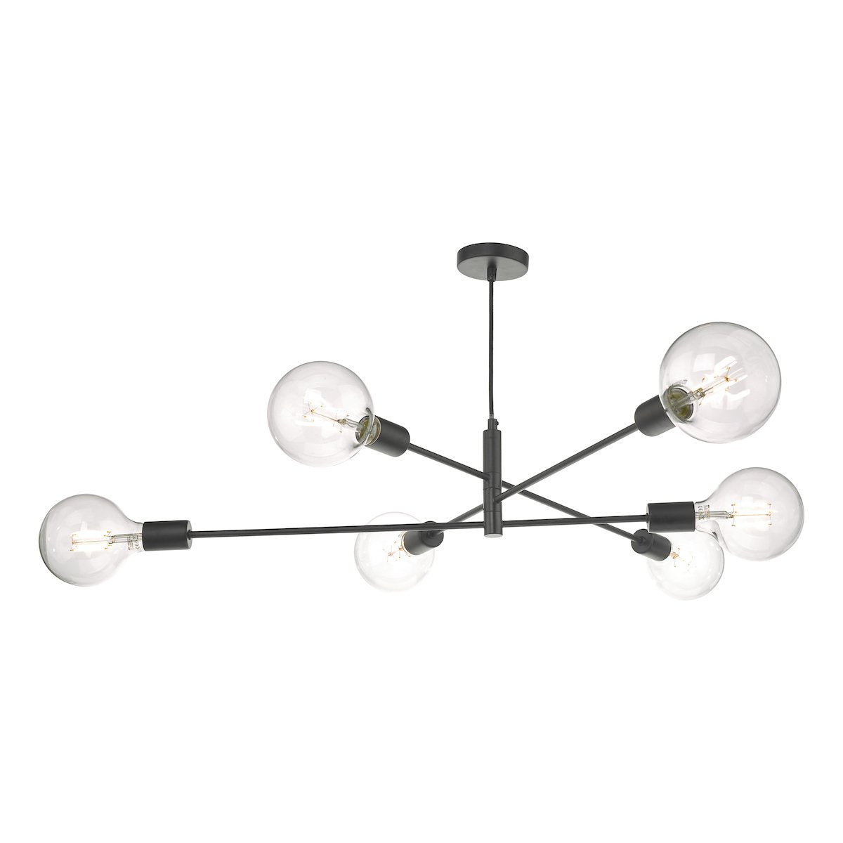 ALA0622 6 Light Suspended Light Black