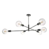 ALA0622 6 Light Suspended Light Black