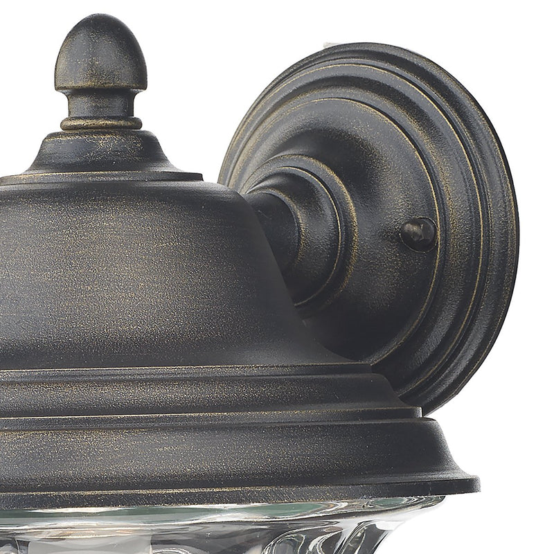 ALD1635 Outdoor Wall Light Black Gold