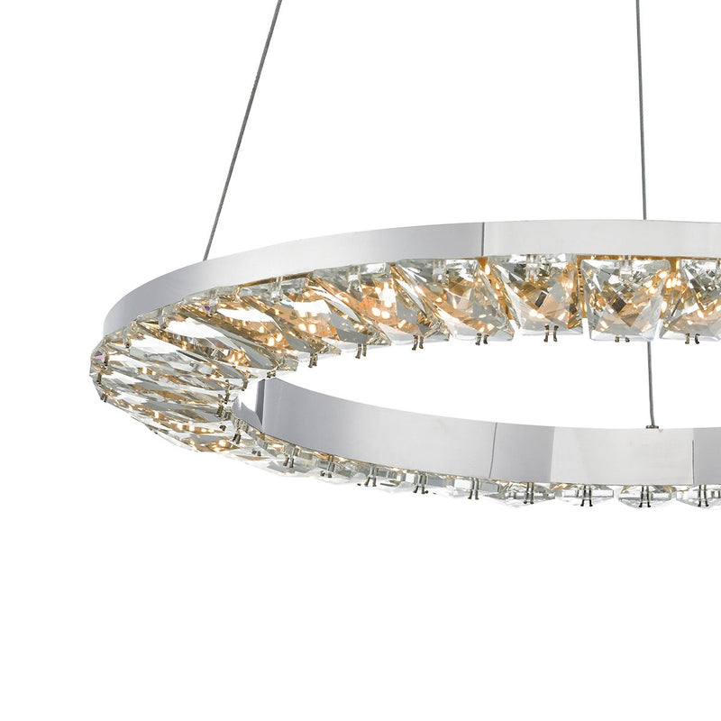 ALT0150 LED Crystal Suspended Light Polished Chrome