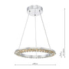 ALT0150 LED Crystal Suspended Light Polished Chrome