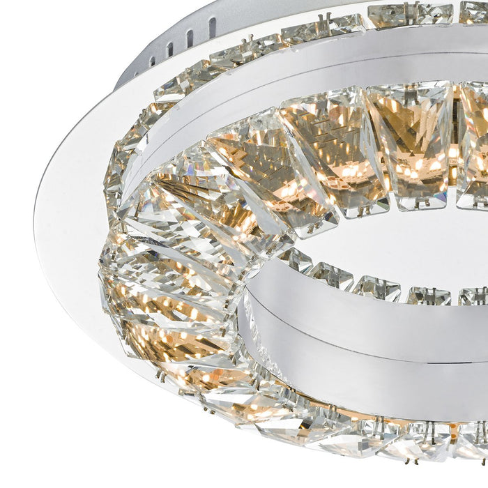 ALT5250 LED Crystal Flush Light Polished Chrome
