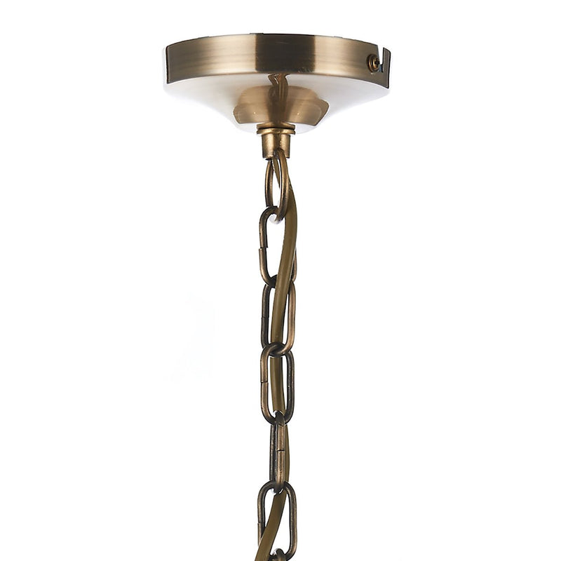 AMB0575 5 Light Multi Arm Light Antique Brass