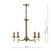 AMB0575 5 Light Multi Arm Light Antique Brass