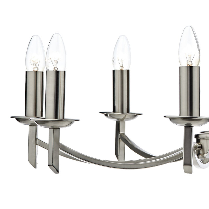 AMB0846 8 Light Multi Arm Light Satin Chrome