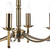AMB0875 8 Light Multi Arm Light Antique Brass