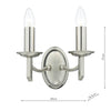 AMB0946 Double Wall Light Satin Chrome