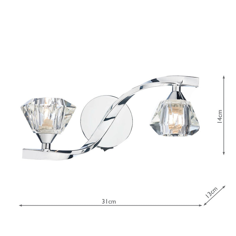 ANC0950 Double Wall Light Polished Chrome